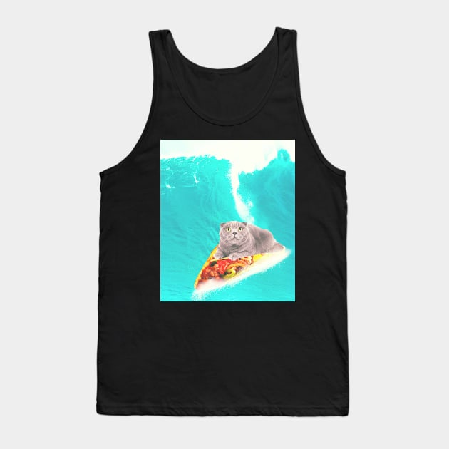 Kitty Cat Surfing Taco Tank Top by Random Galaxy